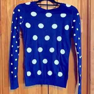 Express reversible polka dot sweater
